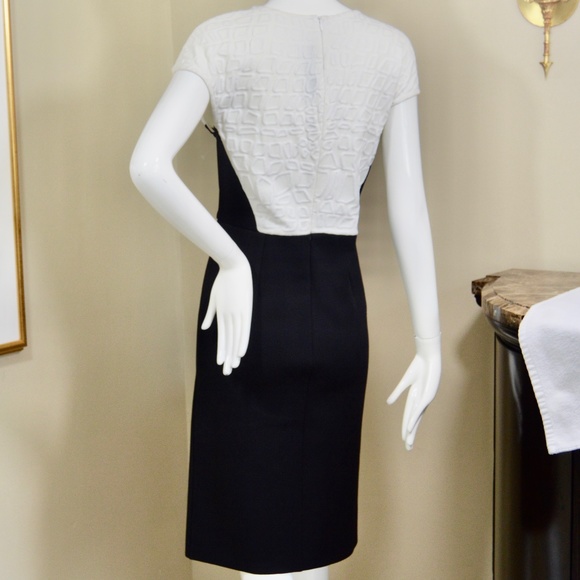 ππ·οΈ  St.John Black Lable Embossed CrocJacquard Knit Dress.-flattering πΊπΈ - Picture 8 of 13
